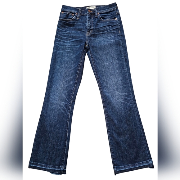 Madewell Women's "Cali Demi Boot" cropped/mini flare raw hem, size 25 - Picture 1 of 10